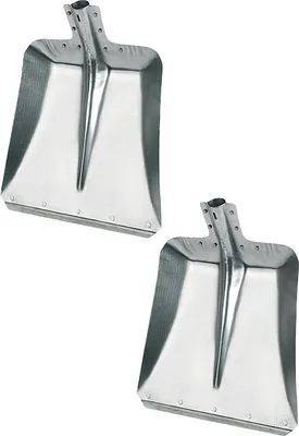 2 Stück Aluminium-Schaufel 36 cm breit Gr. 9 ohne Stiel Stoßkante