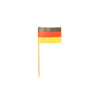 Produktbild von PAPSTAR Partypicker "Germany" schwarz/rot/gelb aus Holz 200 Stück