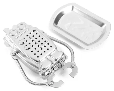 Tee-Ei aus Edelstahl, Roboterform, 6,5 cm, Teefilter
