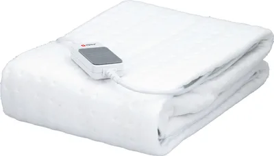 Produktbild von alpina Heizdecke Wärmedecke 180 x 150CM - Wärmeunterbett 60W - Beheizbare Decke mit 3 Wärme-Einstellungen - Maschinenwaschbar im Wollprogramm - Schutzklasse II - Polyester - Weiß