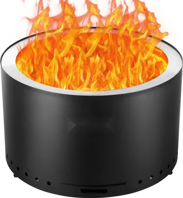 Produktbild von Rauchfreie Feuerschale Ø71cm - Feuerstelle für Garten - Holzfeuerschale mit Schnürhaken - ideal für Kamin und Terrasse