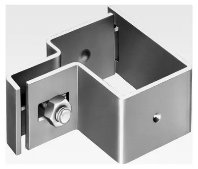 Produktbild von Endschelle für Vierkantpfosten, feuerverzinkt, M8 x 30 mm
