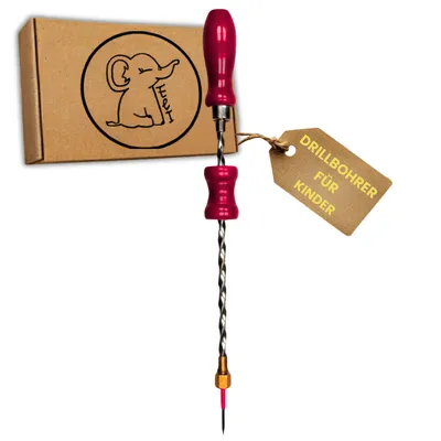 Produktbild von Eli® Handbohrer Kinder – Drillbohrer für Laubsägearbeiten – Sperrholz & Holzplatten – Kinderwerkzeug für Basteln - Modellbau & Werken - Laubsäge, KI-generiertes Bild