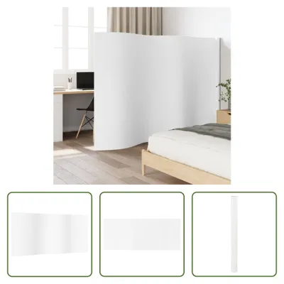 Image de The Living Store Paravent blanc 165x400 cm Bambou