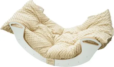 Immagine prodotto di Dondolo Montessori con cuscino, legno, grande, pieghevole, polacco, lettino per bambini