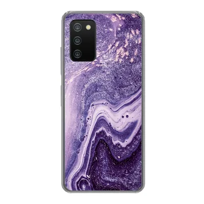 Produktbild von MuchoWow® Handyhülle Schutzhülle Hülle für Samsung Galaxy A03s Naturstein - Glitzer - Luxus Silikon Softcase Handy Hülle - Schutz