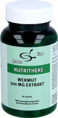 Produktbild von Green Line Nutritheke Wermut 500 mg Extrakt Kapseln bei Appetitlosigkeit, 60 St. Kapseln