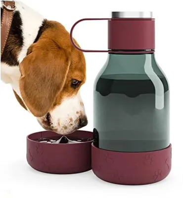 Image de Asobu TWB20 gamelle pour chien bouteille en Tritan 1,5L rouge bourgogne
