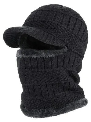 Obrázok produktu pre Štítok na hlavu s ochranou krku, odolný voči vetru, unisex, teplý, vhodný na outdoorové aktivity, čierna farba, univerzálna veľkosť