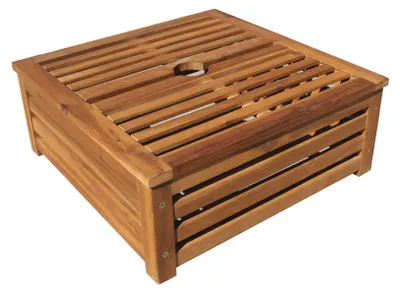 Produktbild von Schirmständer-Verkleidung STEFAN - Akazie Natur 23x58x58cm | Sonnenschirmschutz Sonnenschirmüberzug