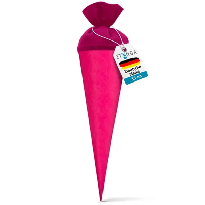 Produktbild von itenga Geschwister - Bastelschultüte 35cm mit Filzverschluss PINK