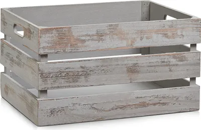 Produktbild von Zeller Aufbewahrungs-Kiste "Vintage grau", Holz, 39 x 29 x 21 cm, 15138