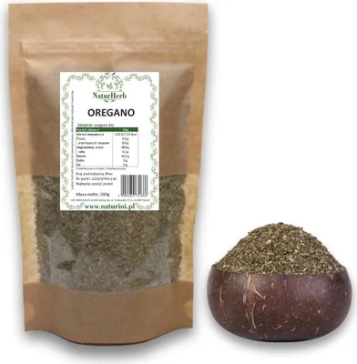 Zdjęcie produktu dla Oregano suszone liść PREMIUM 200g Naturini