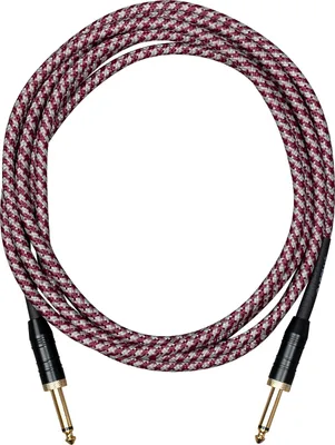 Produktbild von Cascha Professional Line Guitar Cable Tweed Red 3 m Gerade Klinke - Gerade Klinke Instrumentenkabel