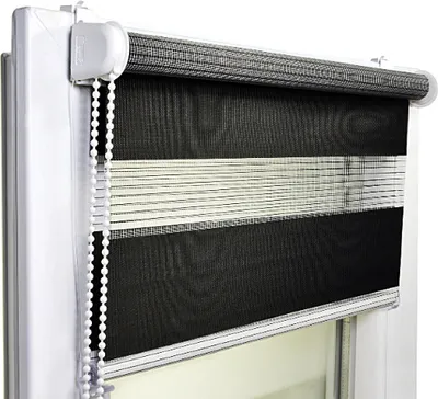 Obrázek produktu pro Voppi Roleta Den a Noc 72x150 cm černá, dvojitá vnitřní roleta, snadná neinvazivní instalace