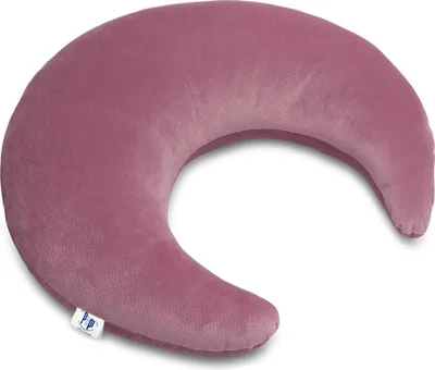 Obrázok produktu pre Pepi Plyšový vankúš v tvare mesiaca - ručne šitý antialergický vankúš 46 × 40 cm - mäkký detský vankúš Dekoračný vankúš pre bábätká Plyšový mesiac - Luna Old Rosa