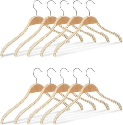 Image de Lot de 10 cintres en bois