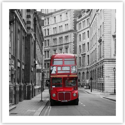 Produktbild von Poster - Poster ohne Rahmen - Bus england urlaub london - 60x60 cm - Wand Bild - Wanddeko - Wandbilder - Kunstposter - Wandposter - Bilder - Kunstdruck - Wanddekoration - Wandbild - P2XAC60x60-2153