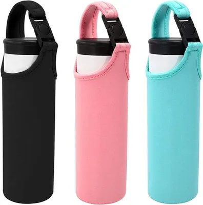 Produktbild von Schutzbecher aus Neopren für Camping, Wandern, 500ml, 3er Set