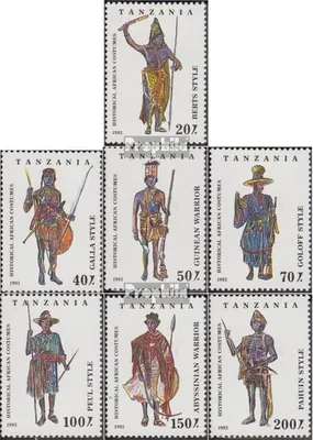 Produktbild von Briefmarken Tansania 1993 Mi 1685-1691 (kompl.Ausg.) postfrisch Trachten