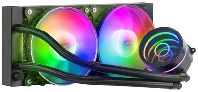 Produktbild von Mars Gaming MLONE240, Flüssigkeitskühlung, 12 cm, Schwarz
