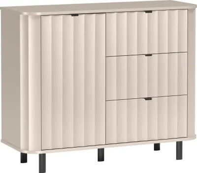 Obrázek produktu pro Selsey Novado - Příborník jednodveřový se třemi zásuvkami kašmírově šedý, 111 cm