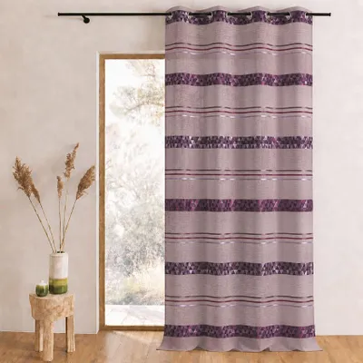 Produktbild von Jacquard-Vorhang mit geometrischen Streifenmustern