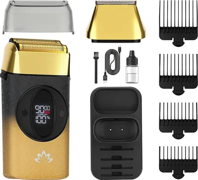 Produktbild von INF 2-in-1 Folienrasierer & Haarschneider für Herren mit Digitalanzeige Gold