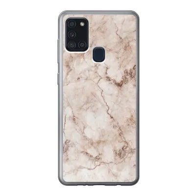 Produktbild von MuchoWow® Handyhülle Schutzhülle Hülle für Samsung Galaxy A21s Marmor - Luxus - Braun Silikon Softcase Handy Hülle - Hartschale