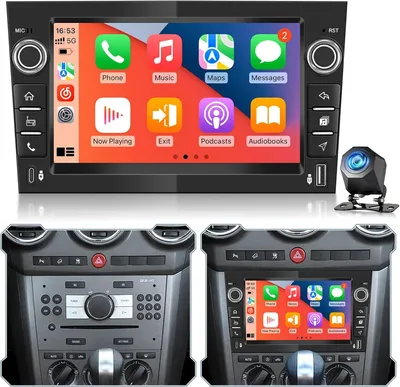 Immagine prodotto di Autoradio Android da 7 pollici con touchscreen IPS, 4 GB di RAM e 128 GB di memoria interna, con CarPlay e Android Auto wireless