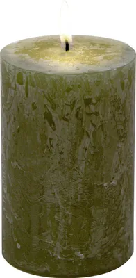 Immagine prodotto di IHR candela rustica verde oliva 11 cm