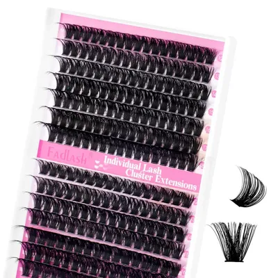 Produktbild von Einzelwimpern DIY Cluster Wimpern D Curl Mix 12-18mm 80D+100D 0.07mm