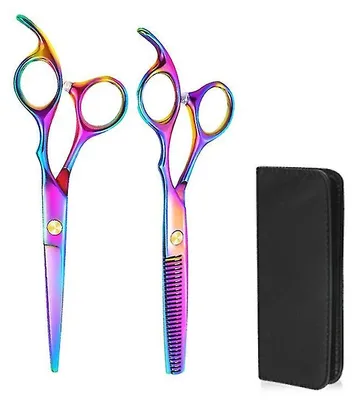 Obrázek produktu pro Pro Smart Hairdressing Duhové kadeřnické nůžky 6 palců a ztenčovací nůžky 6 palců Sada nástrojů pro stříhání a styling Nůžky na vlasy Profesionální kadeřník
