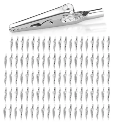Productafbeelding van Krokodillenklemmen Set - 100 Stuks Zilver 50,5 mm