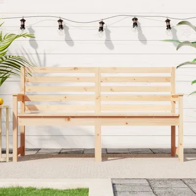 Image de The Living Store Banc de jardin 159,5x48x91,5 cm Pin massif