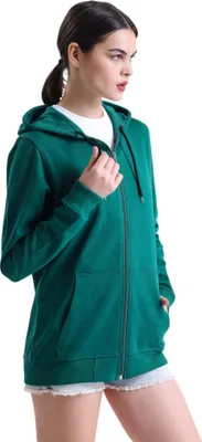 Produktbild von Sweatshirt Hoodies mit Zipper Royyen 3071 Kapuzze – DUNKEL GRÜN / L