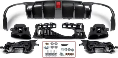 Produktbild von Happiq Diffusor Vorderstoßstange Lippe für Mercedes W213 E300 E400 2016-2020 AMG E63 Stil Autozubehör