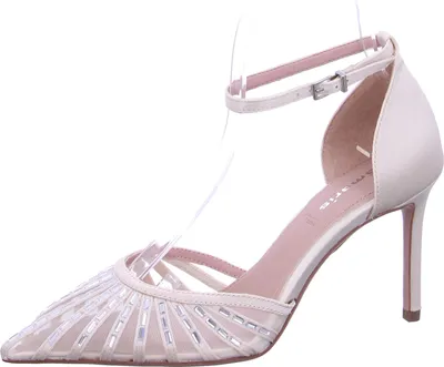 Produktbild von Tamaris Damen Pumps Stiletto spitze Form mit Fesselriemen und Strass 1-22415-46, Größe:37 EU, Farbe:Weiß