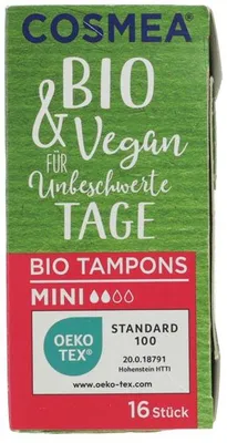 Produktbild von COSMEA Tampons Mini 16er Bio & Vegan
