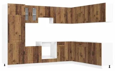 Produktbild von vidaXL 14-tlg. Küchenschrank-Set Kalmar Altholz-Optik Holzwerkstoff