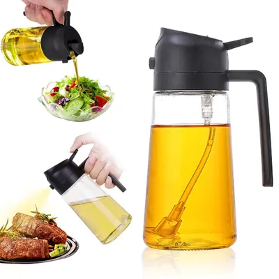 Ölsprüher 470 ml, 2-in-1, Sprühen & Gießen, schwarz