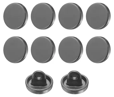 Produktbild von 10 Knöpfe, 9 mm, flache Metallknöpfe für Kleidung und Bastelarbeiten