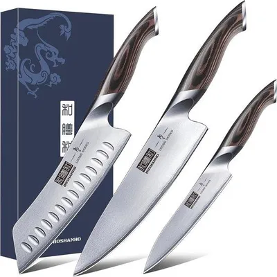 Produktbild von Kochmesser-Set aus Edelstahl - Japanische Kochmesser