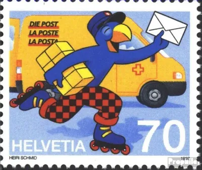 Produktbild von Briefmarken Schweiz 1997 Mi 1610 (kompl.Ausg.) gestempelt Globi bei der Post