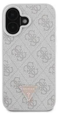Produktbild von Guess GUHCP16SP4TDSCPP iPhone 16 6.1" pink hardcase Leder Metal Logo Strass Crossbody Schutzhülle