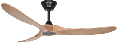 Produktbild von Energiespar Deckenventilator mit Fernbedienung Eco Genuino Matt Schwarz / Eiche mittel 152 cm