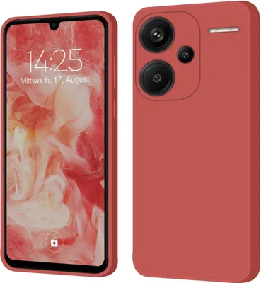 Produktbild von Hülle für Xiaomi Redmi Note 13 Pro+ 5G Case Cover Bumper Silikon Softgrip Schutzhülle Farbe: Rot