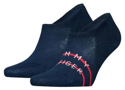 Image de Tommy Hilfiger - Chaussettes fines pour homme (lot de 2) NA1107 (39,5 EU - 42 EU) (marine)