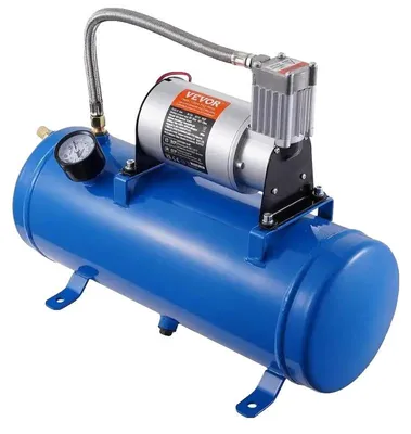 Imagen del producto de Compresor de aire, depósito de 6 litros, rango de presión de 90-120 psi, color azul