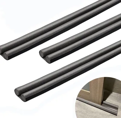 Produktbild von 3x zátka proti průvanu pro dveře 95 cm Zátka proti průvanu Izolace dveří Oboustranná zátka proti větru Omyvatelná, černá